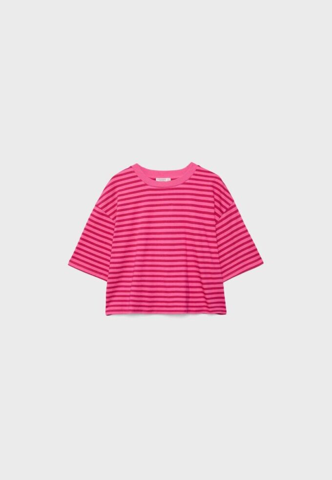 Camiseta de manga corta a rayas