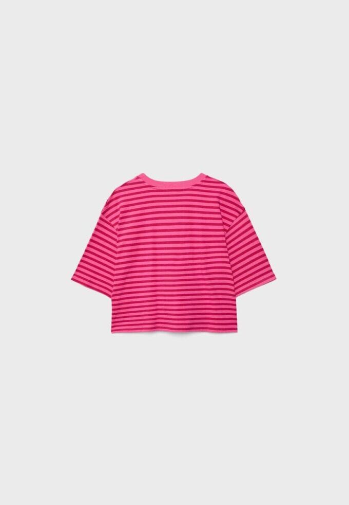 Camiseta de manga corta a rayas
