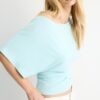 Camiseta de manga corta con cuello barco