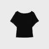 Camiseta de manga corta con cuello barco