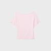 Camiseta de manga corta con cuello barco Camiseta de manga corta con cuello barco
