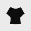 Camiseta de manga corta con cuello barco