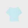 Camiseta de manga corta con cuello barco