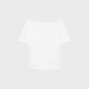 Camiseta de manga corta con cuello barco y fruncidos Camiseta de manga corta con cuello barco y fruncidos