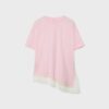 Camiseta de manga corta con dobladillo de encaje Camiseta de manga corta con dobladillo de encaje