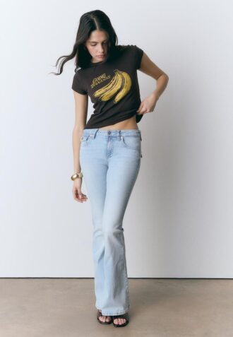 Camiseta de manga corta con estampado de plátanos