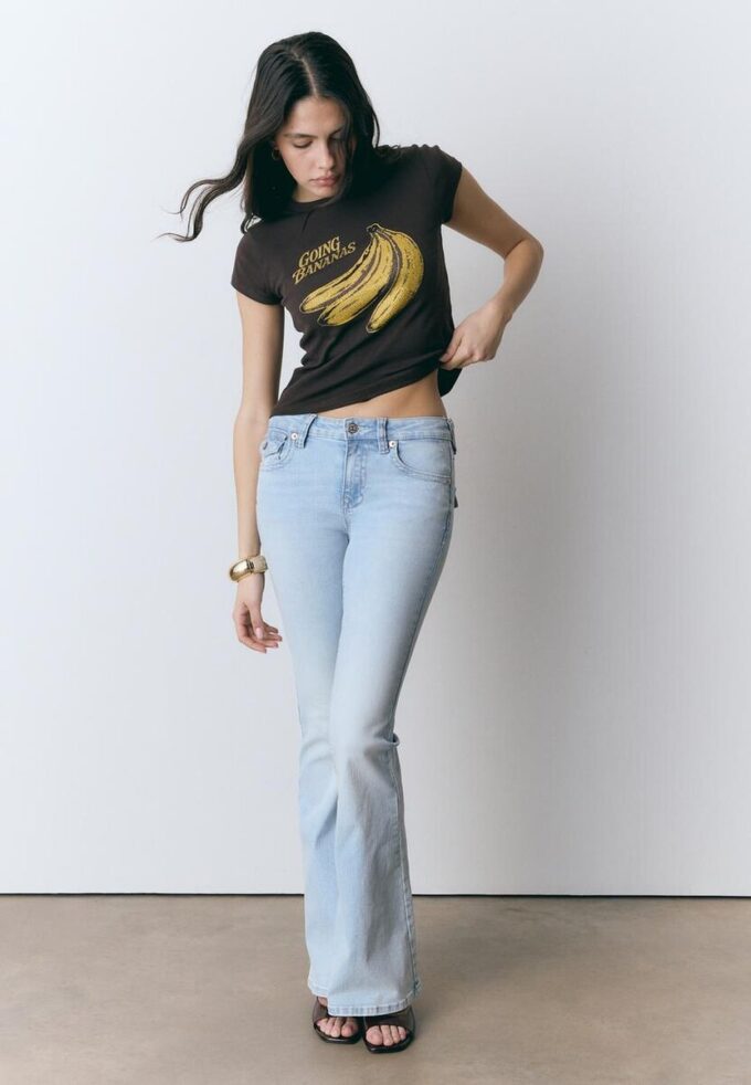 Camiseta de manga corta con estampado de plátanos