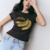 Camiseta de manga corta con estampado de plátanos