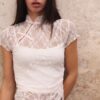 Camiseta de manga corta estilo qipao Camiseta de manga corta estilo qipao
