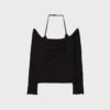 Camiseta de manga larga con cuello halter Camiseta de manga larga con cuello halter