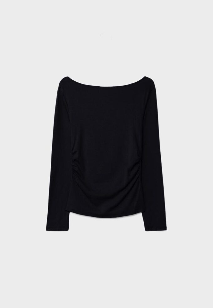 Camiseta de manga larga con fruncidos