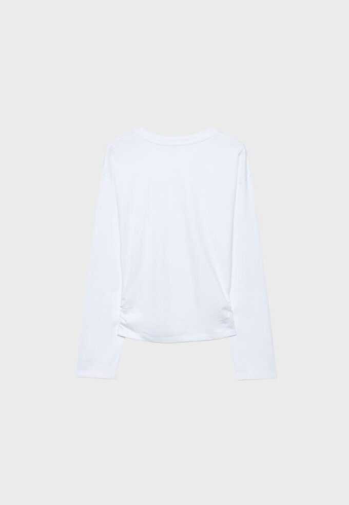 Camiseta de manga larga fruncida Camiseta de manga larga fruncida