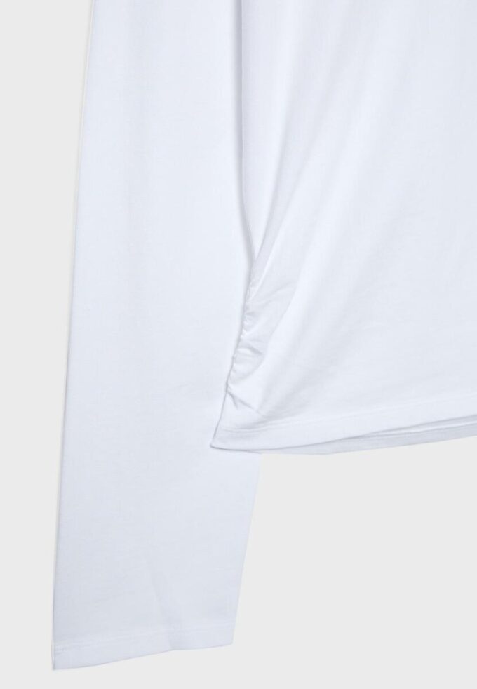 Camiseta de manga larga fruncida Camiseta de manga larga fruncida