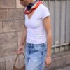 Camiseta de pantalón corto con cuello en V Camiseta de pantalón corto con cuello en V