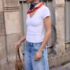 Camiseta de pantalón corto con cuello en V Camiseta de pantalón corto con cuello en V