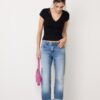 Camiseta de pantalón corto con cuello en V Camiseta de pantalón corto con cuello en V