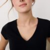 Camiseta de pantalón corto con cuello en V Camiseta de pantalón corto con cuello en V
