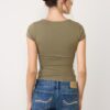 Camiseta de pantalón corto con cuello en V Camiseta de pantalón corto con cuello en V