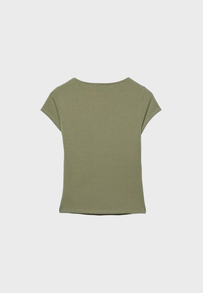 Camiseta de pantalón corto con cuello en V Camiseta de pantalón corto con cuello en V