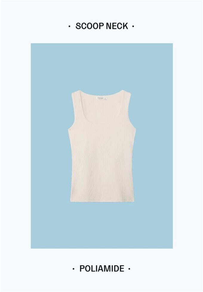 Camiseta de poliamida con tirantes anchos Camiseta de poliamida con tirantes anchos