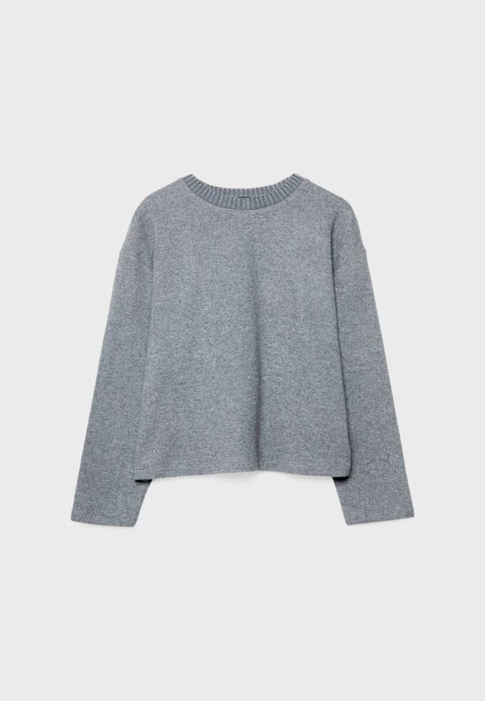 Camiseta de punto con cuello redondo