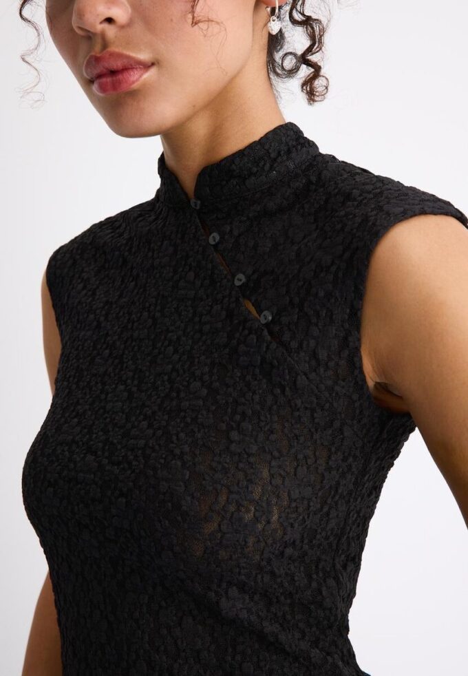 Camiseta estilo qipao de encaje Camiseta estilo qipao de encaje