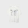 Camiseta oversize de encaje con detalle gráfico