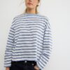 Camiseta oversize de manga larga a rayas Camiseta oversize de manga larga a rayas