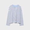 Camiseta oversize de manga larga a rayas Camiseta oversize de manga larga a rayas