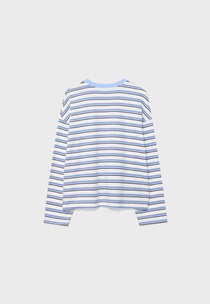 Camiseta oversize de manga larga a rayas Camiseta oversize de manga larga a rayas