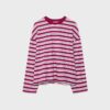 Camiseta oversize de manga larga a rayas Camiseta oversize de manga larga a rayas