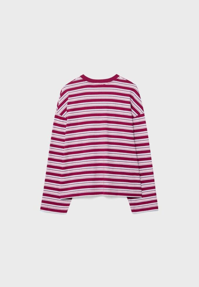Camiseta oversize de manga larga a rayas Camiseta oversize de manga larga a rayas