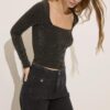 Camiseta Seamless con cuello cuadrado Camiseta Seamless con cuello cuadrado