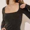 Camiseta Seamless con cuello cuadrado Camiseta Seamless con cuello cuadrado