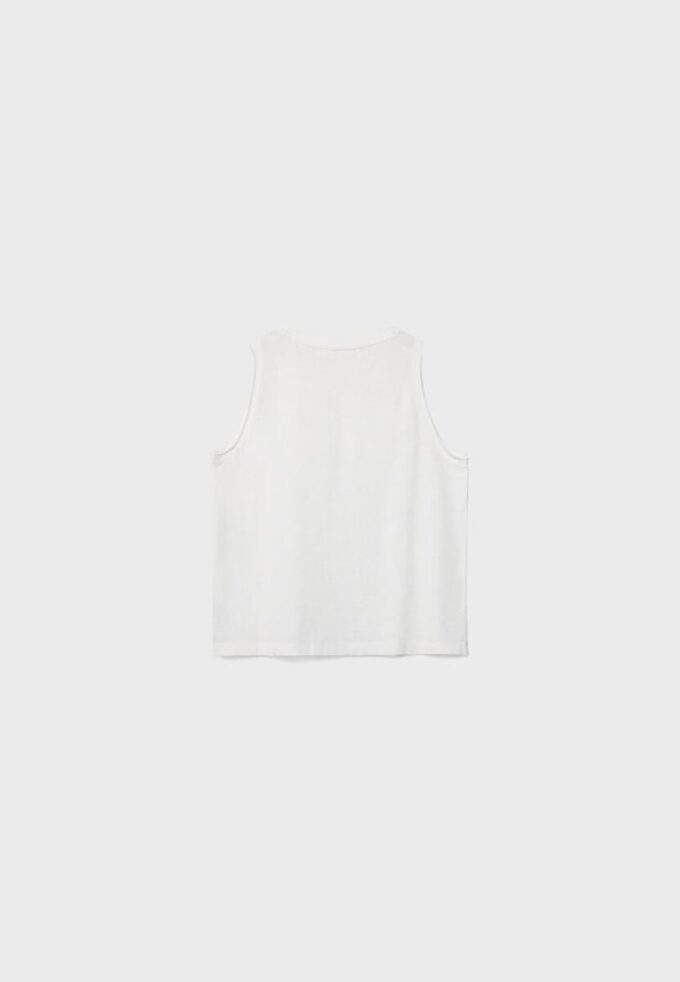 Camiseta sin mangas con bordado de tachuelas Camiseta sin mangas con bordado de tachuelas