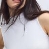 Camiseta sin mangas con cuello de embudo Camiseta sin mangas con cuello de embudo