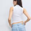Camiseta sin mangas con cuello de embudo Camiseta sin mangas con cuello de embudo