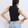 Camiseta sin mangas con cuello de embudo Camiseta sin mangas con cuello de embudo