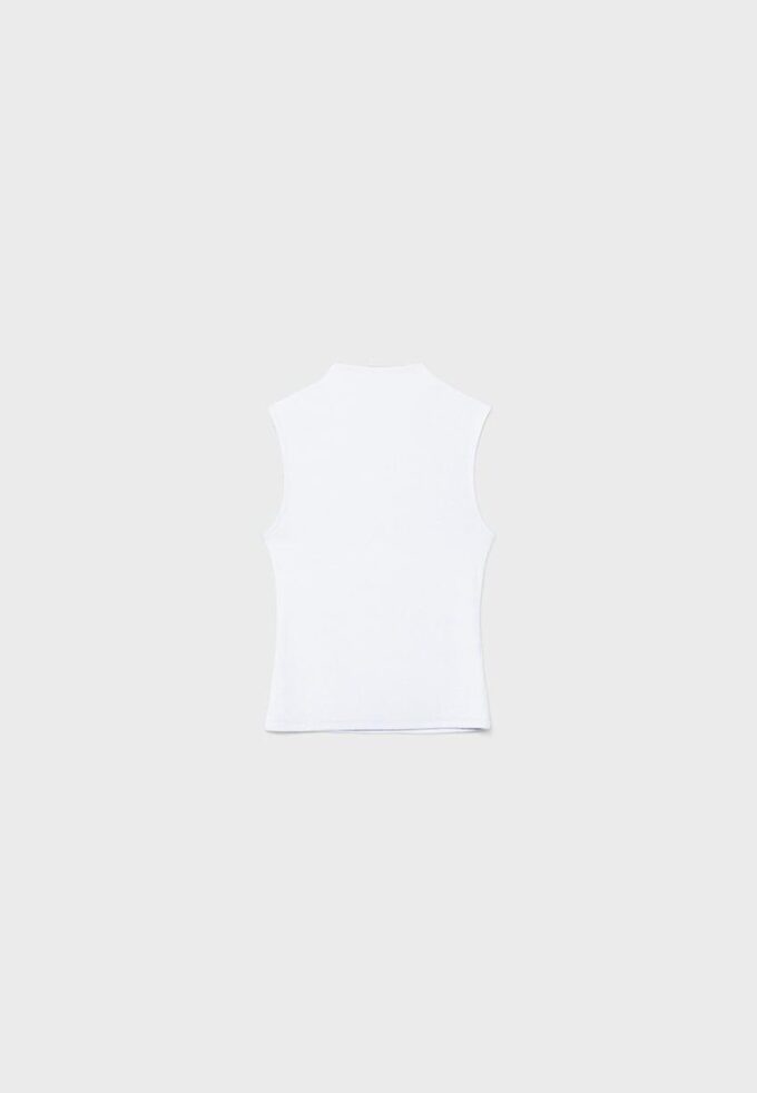 Camiseta sin mangas con cuello de embudo Camiseta sin mangas con cuello de embudo