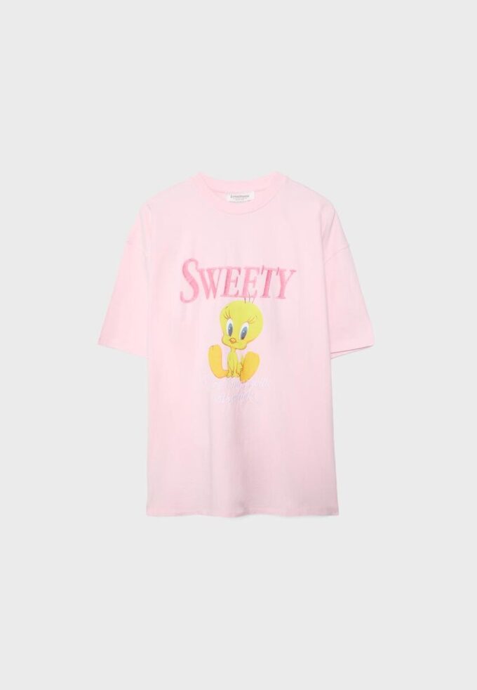 Camiseta Sweety de manga corta y cuello redondo Camiseta Sweety de manga corta y cuello redondo