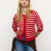 Cardigan de punto con botones y mangas raglán Cardigan de punto con botones y mangas raglán