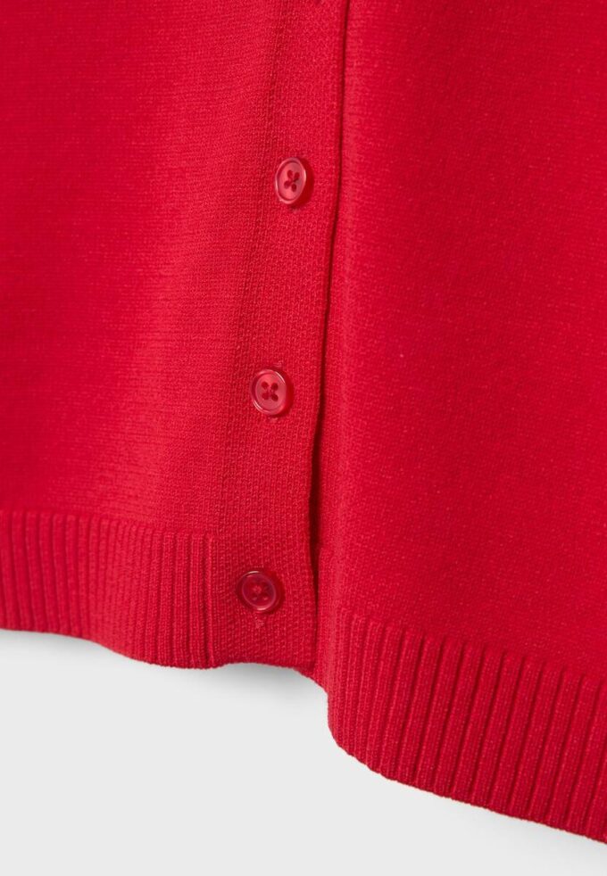 Cardigan de punto con cuello alto y botones Cardigan de punto con cuello alto y botones