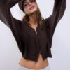 Cardigan de punto con mangas de murciélago Cardigan de punto con mangas de murciélago