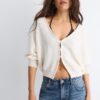 Cardigan de punto con mangas de murciélago Cardigan de punto con mangas de murciélago