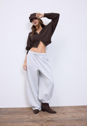 Cardigan de punto con mangas de murciélago