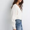 Cardigan de punto con mangas de murciélago Cardigan de punto con mangas de murciélago