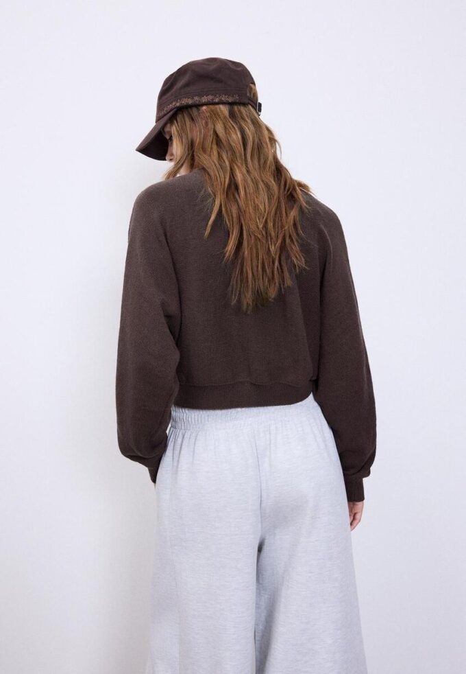 Cardigan de punto con mangas de murciélago Cardigan de punto con mangas de murciélago