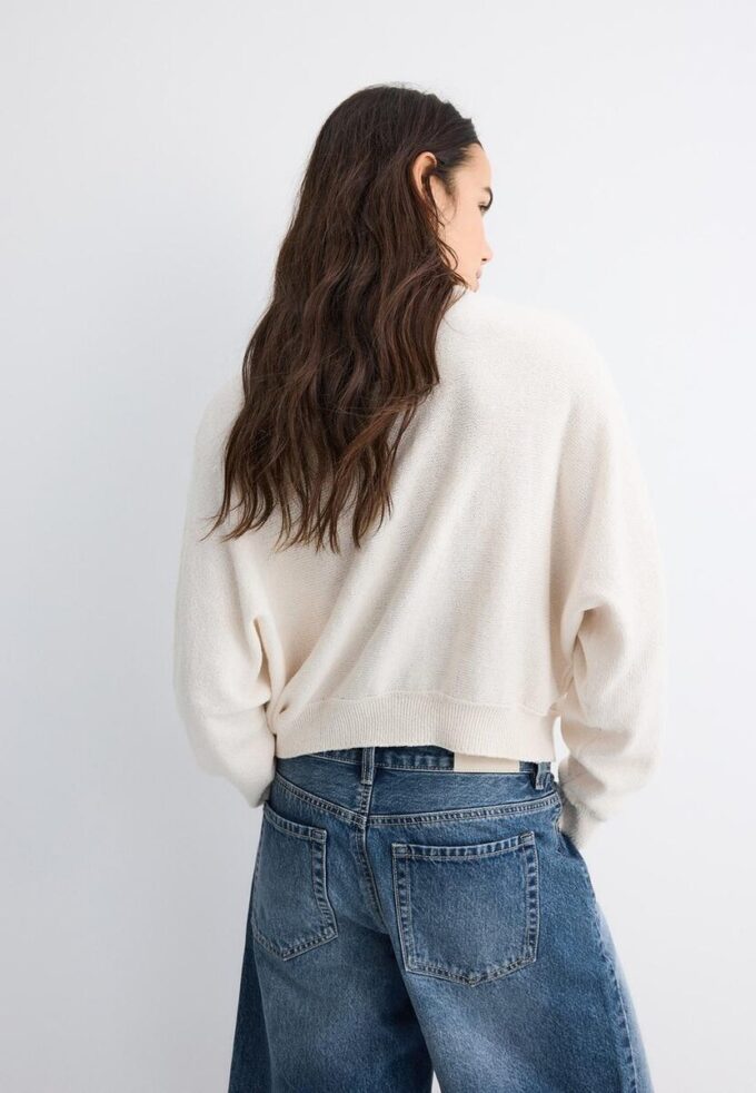 Cardigan de punto con mangas de murciélago Cardigan de punto con mangas de murciélago