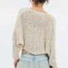 Cardigan de punto con mangas murciélago y lazo