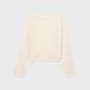 Cardigan de punto con mangas murciélago y lazo